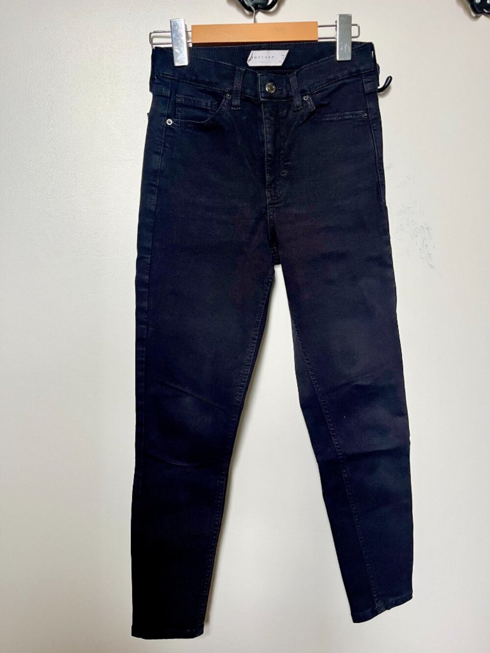 Jean noir Topshop coupe ajustée – W26 L30